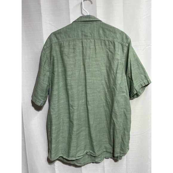 Woolrich Short Sleeve Button Down Double Pocket Green XXL 2XL - Picture 2 of 5